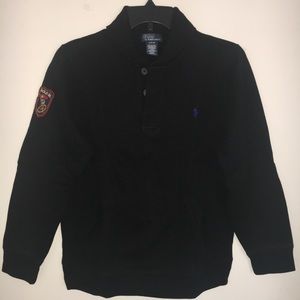 Polo Ralph Lauren Boys Black Long Sleeve Polo Shirt Size Large (L)